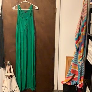 Green long dress